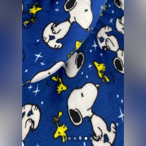 NWT Peanuts Fuzzy Babba Slippers in blue. - Picture 2 of 3